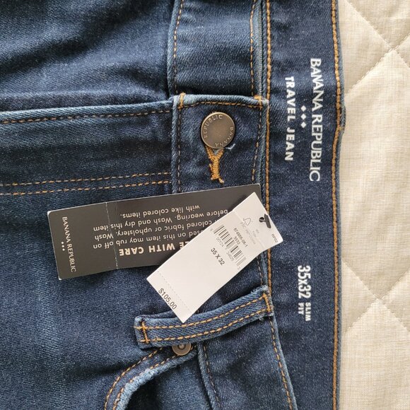 NWT Men's Banana Republic Traveler Jean 35x32 - Picture 4 of 5